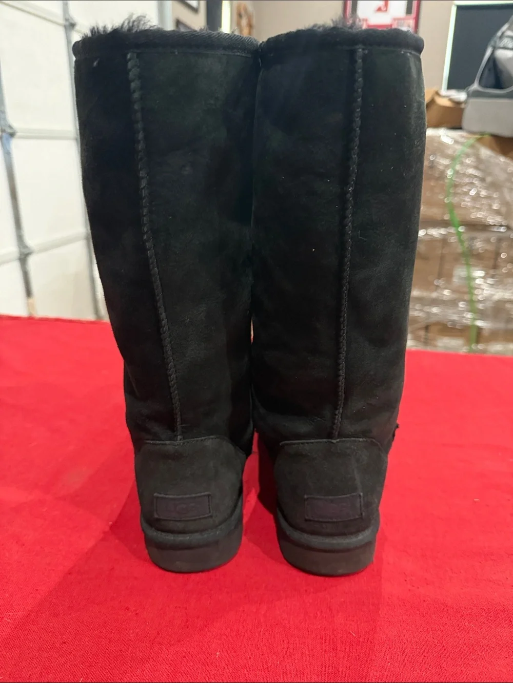UGG Tall Classic Black Suede Winter Boots